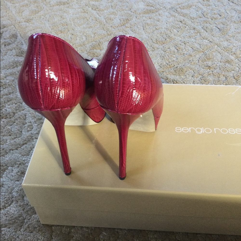 Sergio Rossi Leather Platform Pumps - Picture 4 of 7